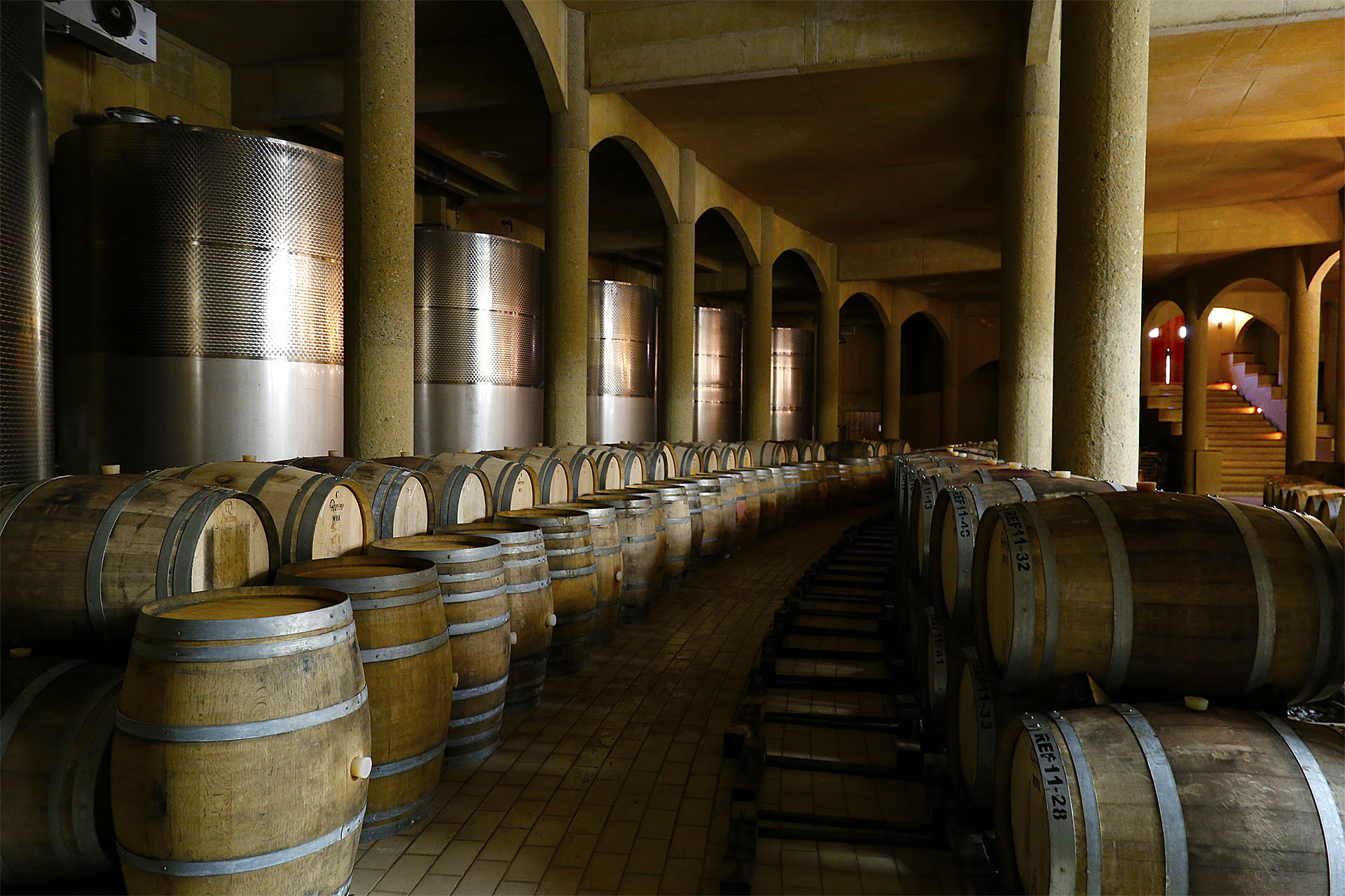 Sala de barricas de Haras de Pirque